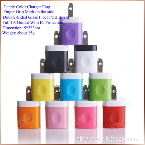 Finger Mark Single USB For Iphone USB Wall Travel Charger 1A
